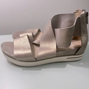 Eileen Fisher Sport Sandals, Size 9.5, Silver